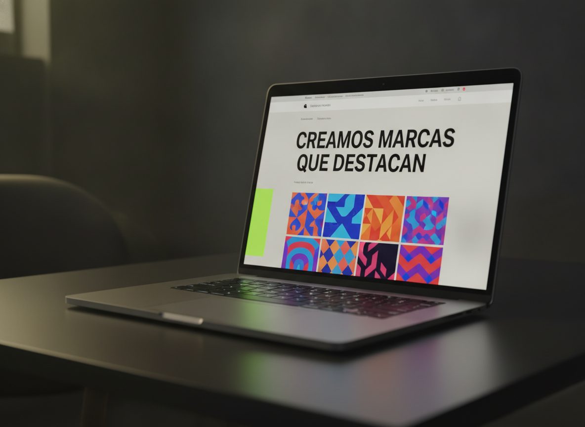 Web corporativa de agencia en un portátil