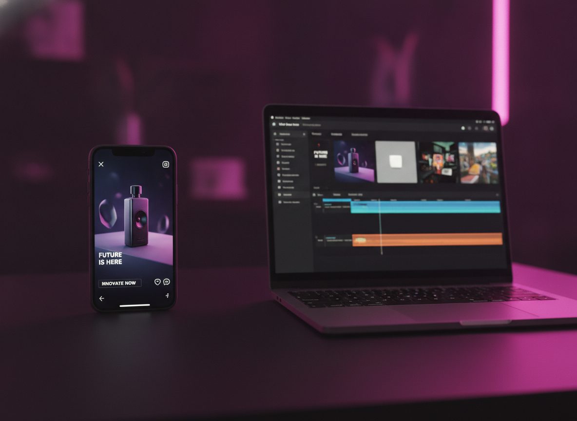 Vídeo vertical para redes creado con IA en un móvil